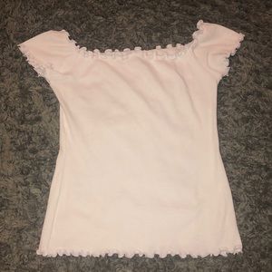 Hollister Lettuce-Edged Off the Shoulder Top